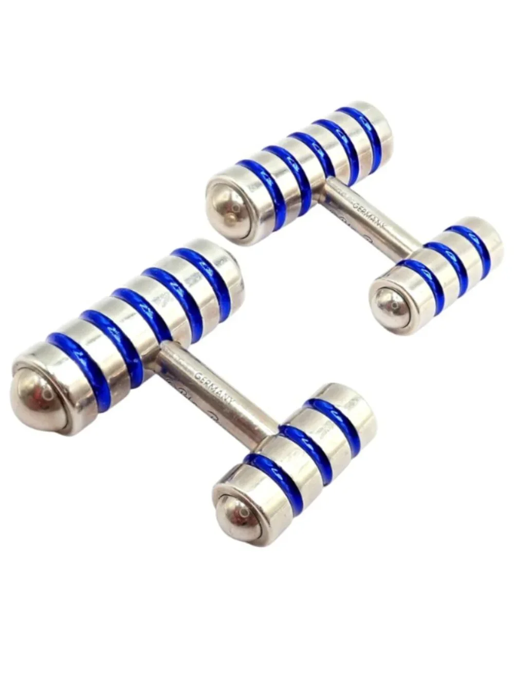 Tiffany & Co. Picasso Sterling Silver Cobalt Blue Enamel Cufflinks Germany